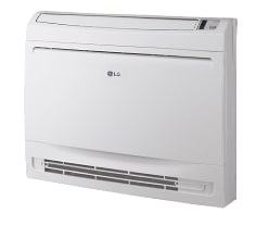 The LG HVAC indoor unit(idu) Console unit, short square shape with white color is displayed.